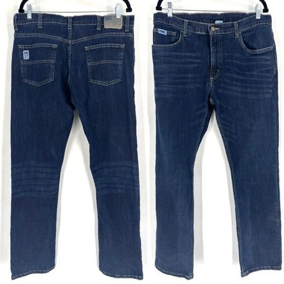 Tyndale Men's Cat 2 FRMC Fire‎ Resistant Denim Jeans Dark Wash Blue Size 35x34 - Picture 1 of 9
